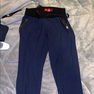 Navy joggers.